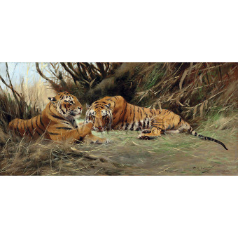 РЕПРОДУКЦИИ НА КАРТИНИ Тигри на разсъмване (1913)